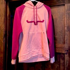 Women’s Medium Pink Two Toned Kimes Hoodie-Light wear-little piling.